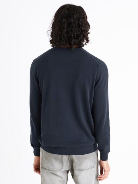 Celio Temno moder moški pulover Celio Decoton
