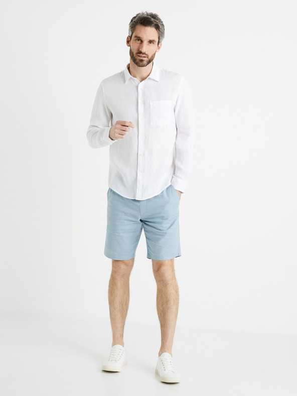 Celio Bela moška lanena srajca Celio Daflix