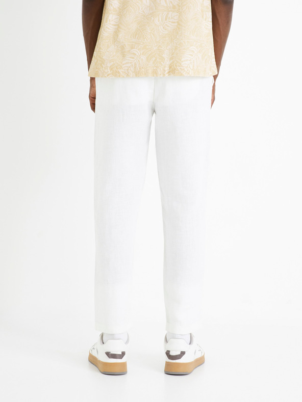 Celio Bele moške lanene hlače Celio Dolinus