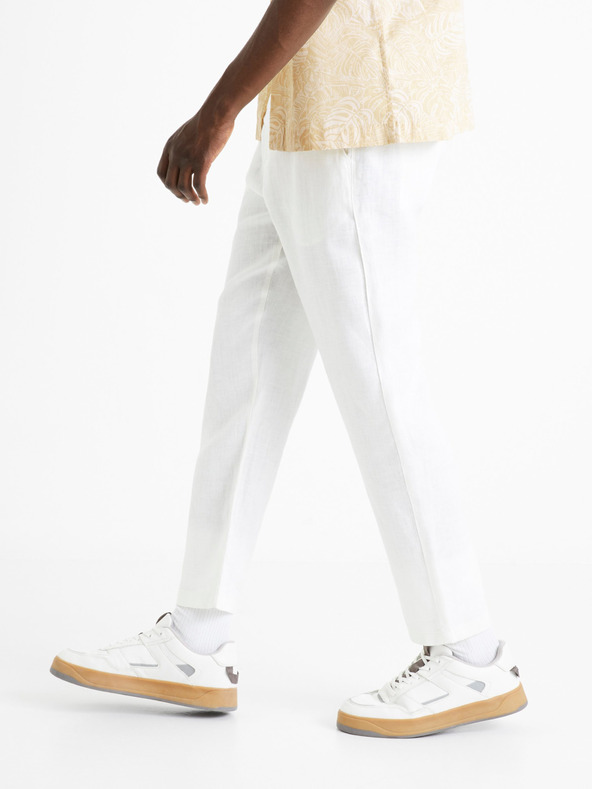 Celio Bele moške lanene hlače Celio Dolinus