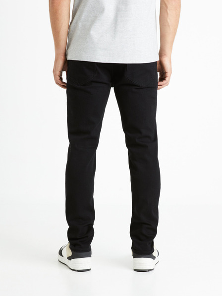 Celio Črne moške slim fit kavbojke Celio Foslim