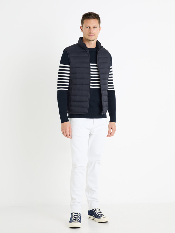 Celio Temno modra moška prešita jopica Celio Fulock