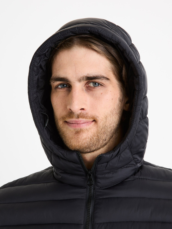 Celio Črna moška prešita jakna Celio Fububble