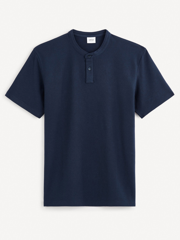 Celio Temno modra moška osnovna polo majica Celio Gesohel