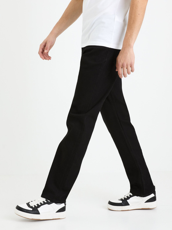 Celio Črne moške kavbojke ravnega kroja Celio C15