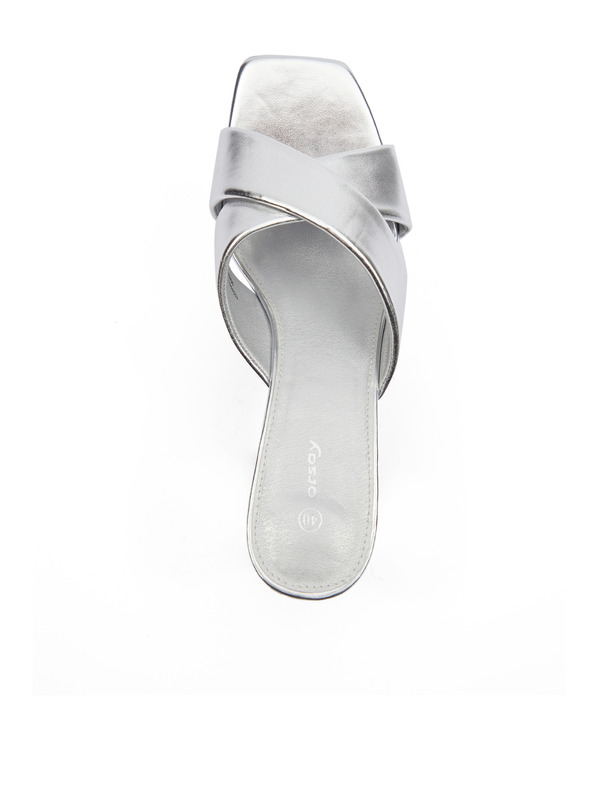 Orsay Srebrne ženske panfole na peto ORSAY