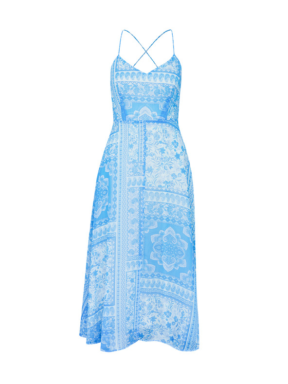 Orsay Modra ženska midi obleka ORSAY