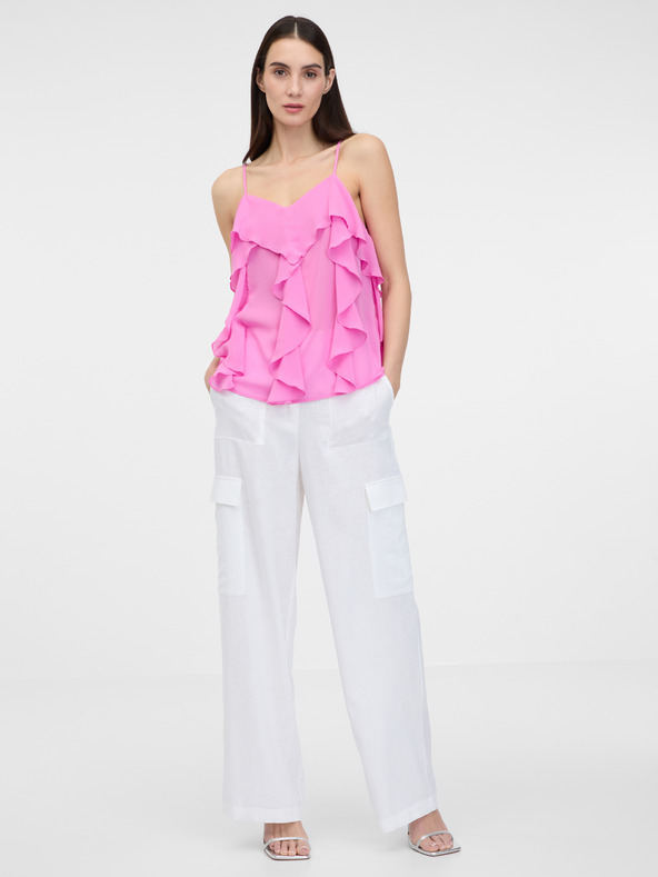 Orsay Bele ženske široke hlače ORSAY