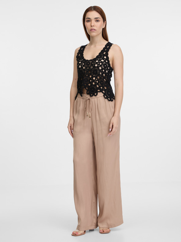 Orsay Črna ženska kvačkana majica ORSAY