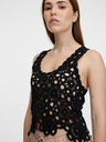 Orsay Črna ženska kvačkana majica ORSAY