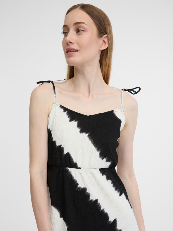 Orsay Črno-bela ženska obleka ORSAY