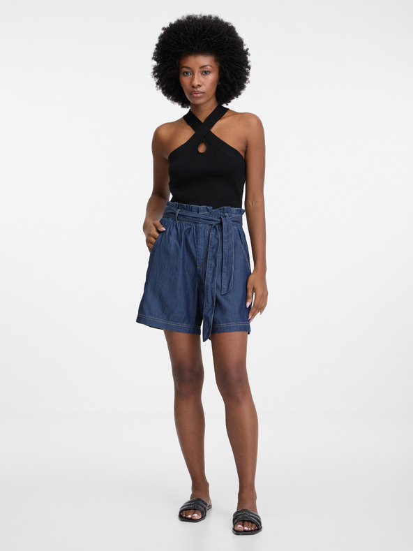 Orsay Temno modre ženske kratke hlače iz džinsa ORSAY