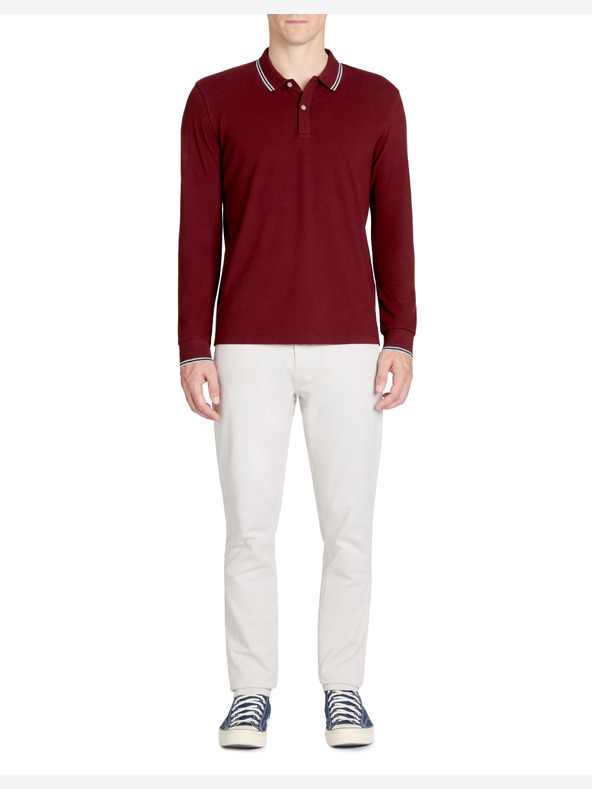 Celio Moška polo majica v bordo barvi Celio Decolml