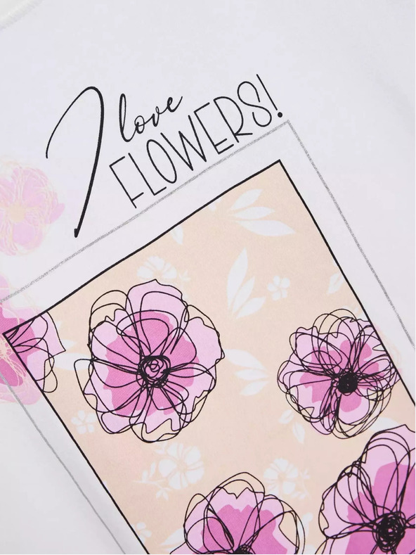 Moodo Ženska majica s cvetličnim potiskom Moodo