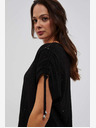 Moodo Črna ženska majica z odprtinami Moodo