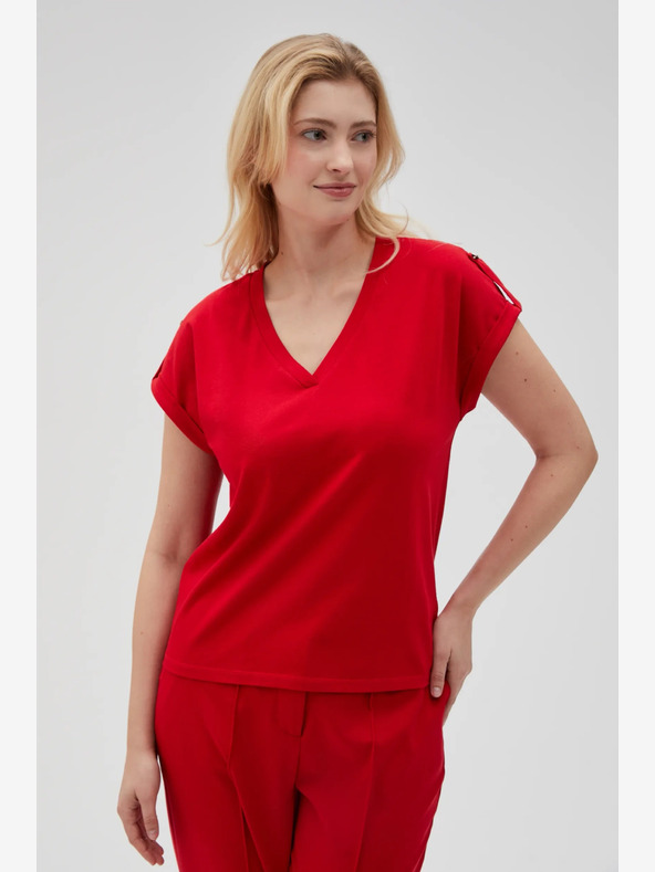 Moodo Rdeča ženska majica Moodo