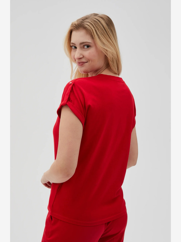 Moodo Rdeča ženska majica Moodo