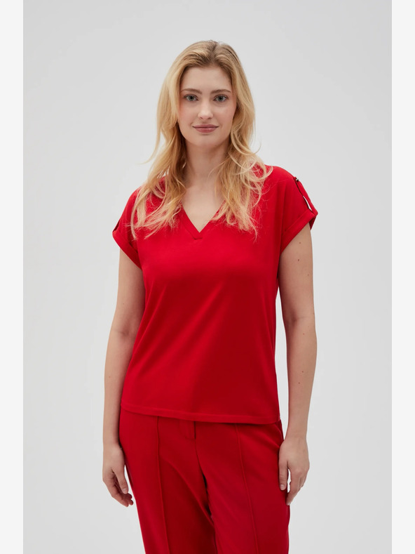 Moodo Rdeča ženska majica Moodo