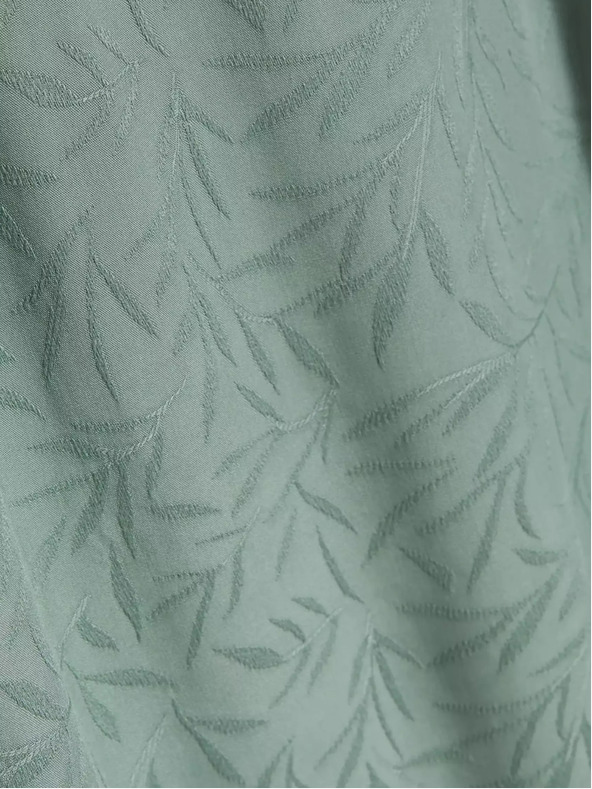 Moodo Zelena majica z V-izrezom in nabranimi rokavi Moodo