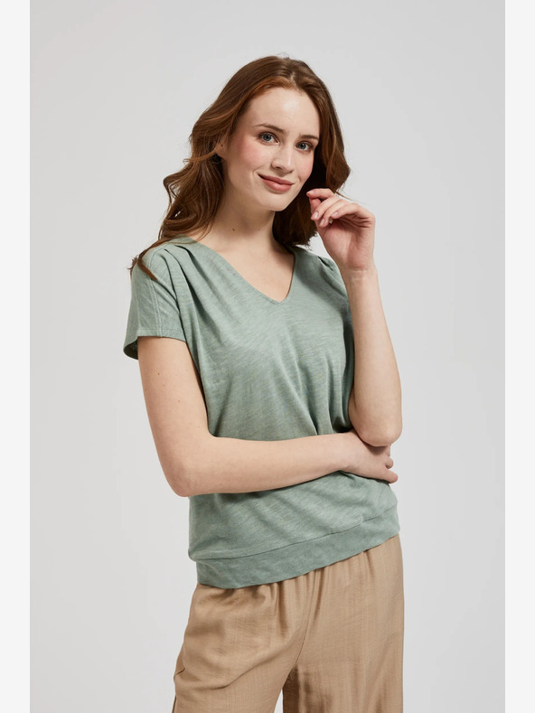 Moodo Zelena majica s kratkimi rokavi Moodo