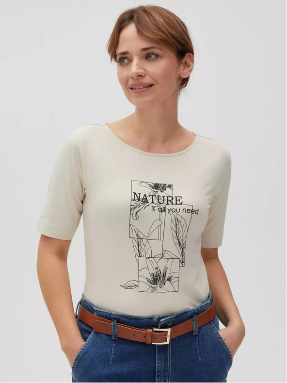 Moodo Bež ženska majica Moodo