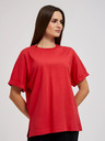Moodo Rdeča prevelika majica Moodo