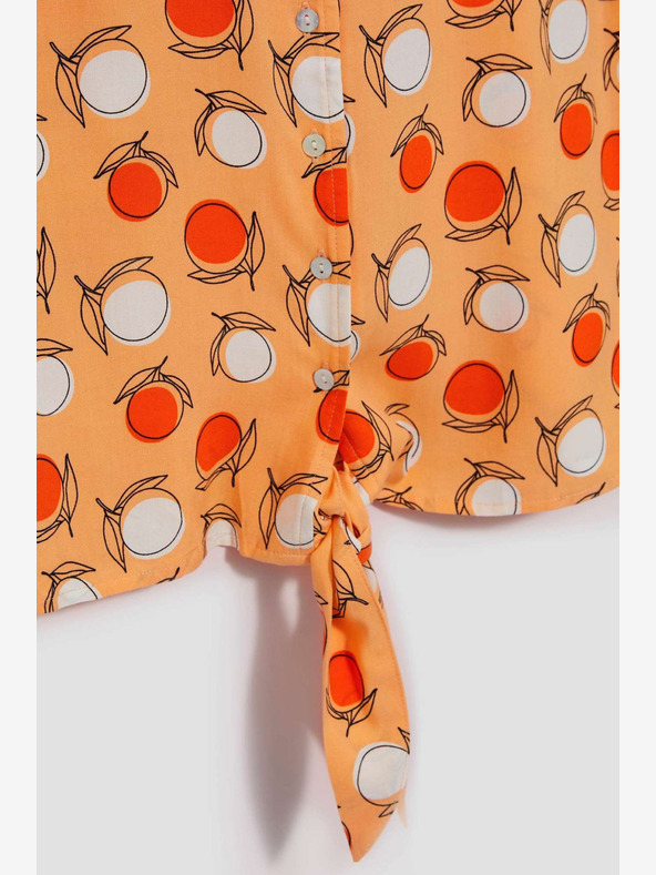Moodo Oranžna vzorčasta majica Moodo