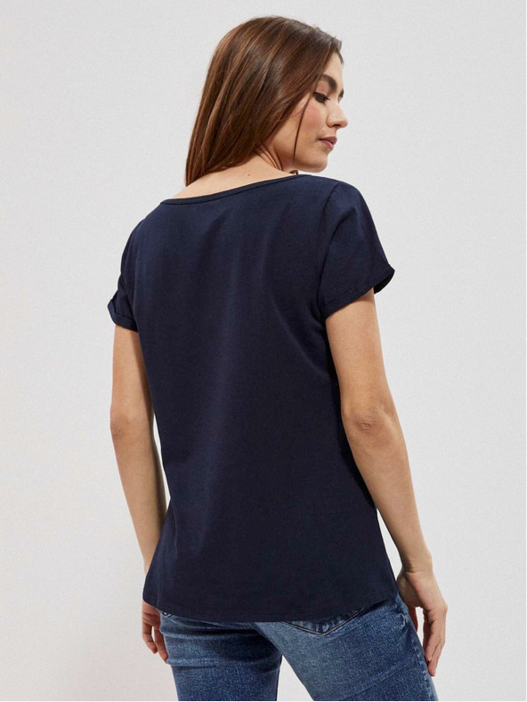 Moodo Temno modra ženska majica Moodo