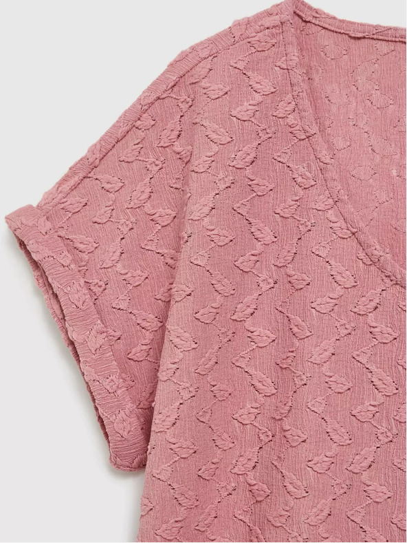 Moodo Roza vzorčasta majica s kratkimi rokavi Moodo