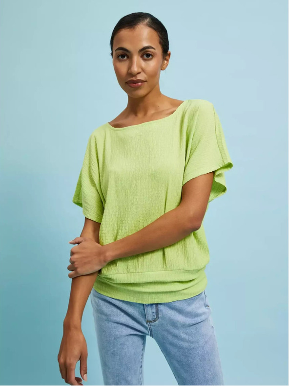 Moodo Zelena majica z okroglim vratom Moodo