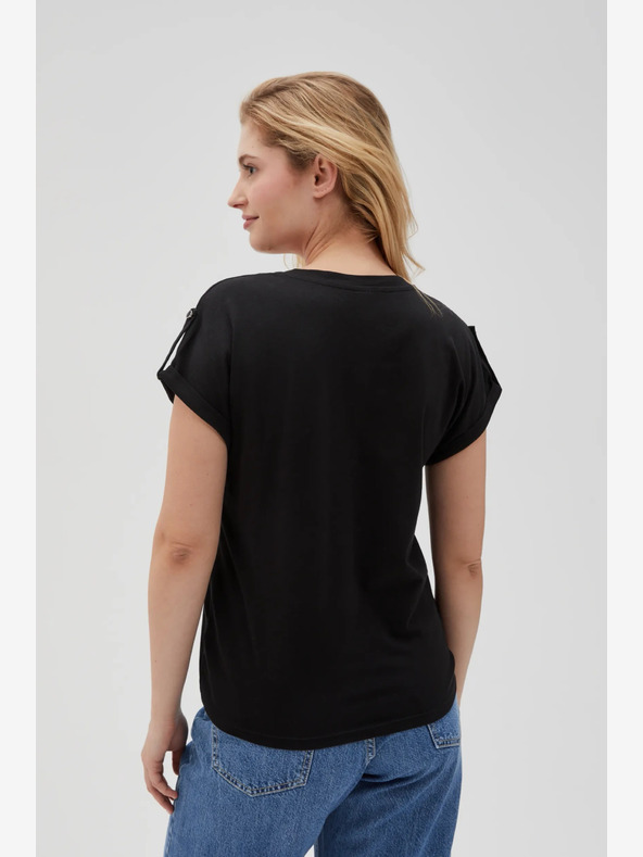 Moodo Črna ženska dolga srajca Moodo