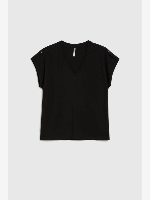 Moodo Črna ženska dolga srajca Moodo