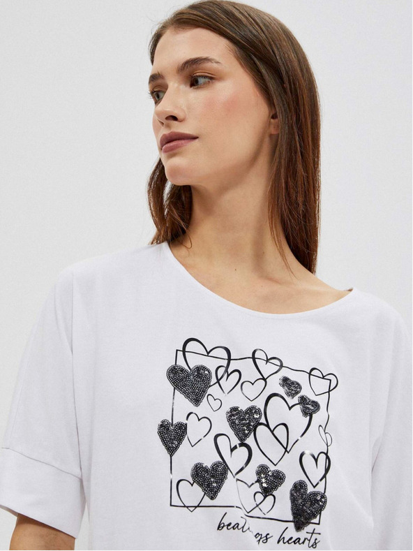 Moodo Bela ženska majica Moodo