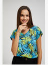 Moodo Turkizna majica z vzorcem Moodo
