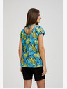 Moodo Turkizna majica z vzorcem Moodo
