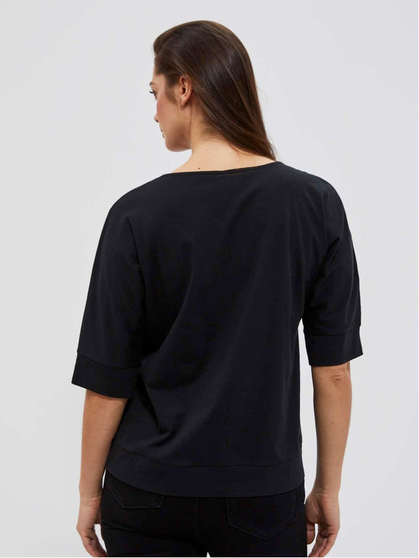 Moodo Črna ženska dolga srajca Moodo