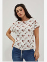 Moodo Bela vzorčasta majica Moodo