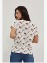 Moodo Bela vzorčasta majica Moodo