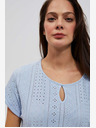 Moodo Moodo svetlo modra ažurasta majica