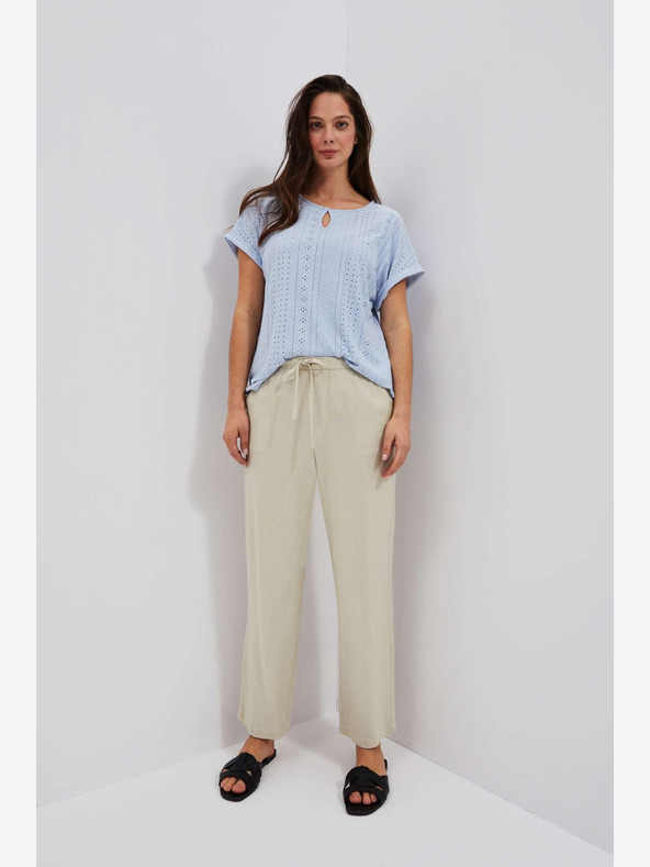 Moodo Moodo svetlo modra ažurasta majica