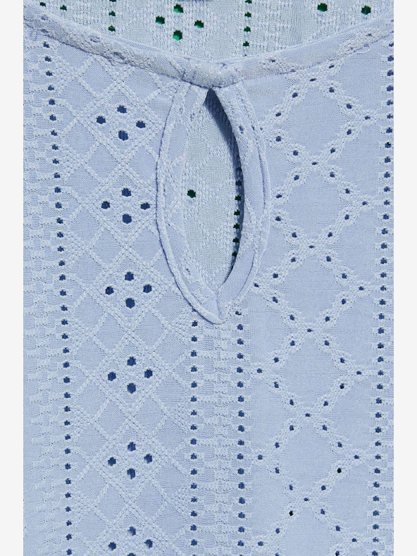 Moodo Moodo svetlo modra ažurasta majica