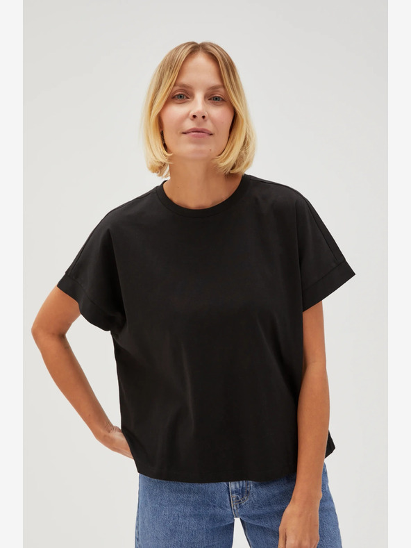 Moodo Črna ženska dolga srajca Moodo