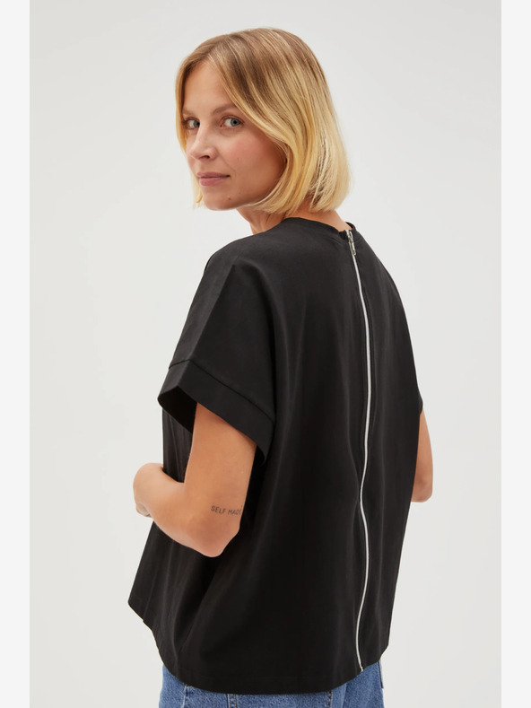 Moodo Črna ženska dolga srajca Moodo