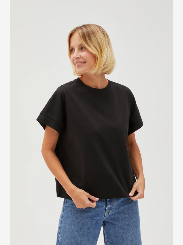 Moodo Črna ženska dolga srajca Moodo