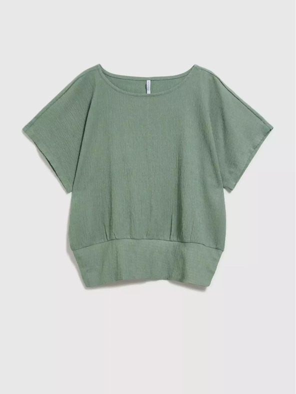 Moodo Zelena majica z okroglim vratom Moodo