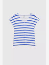 Moodo Modra črtasta majica Moodo