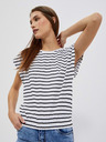 Moodo Modro-bela črtasta ženska majica Moodo