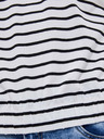 Moodo Modro-bela črtasta ženska majica Moodo