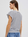 Moodo Modro-bela črtasta ženska majica Moodo