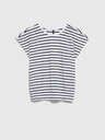 Moodo Modro-bela črtasta ženska majica Moodo